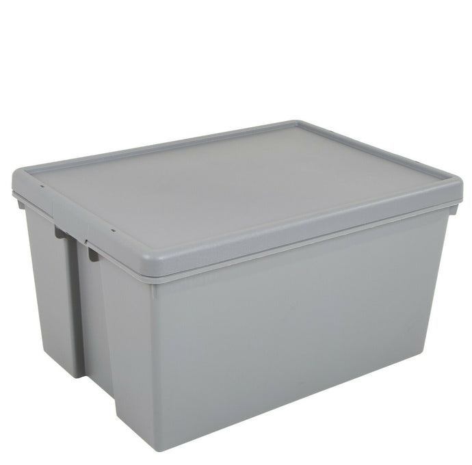 Wham Bam 45L H.duty box & lid, Grey upcycled